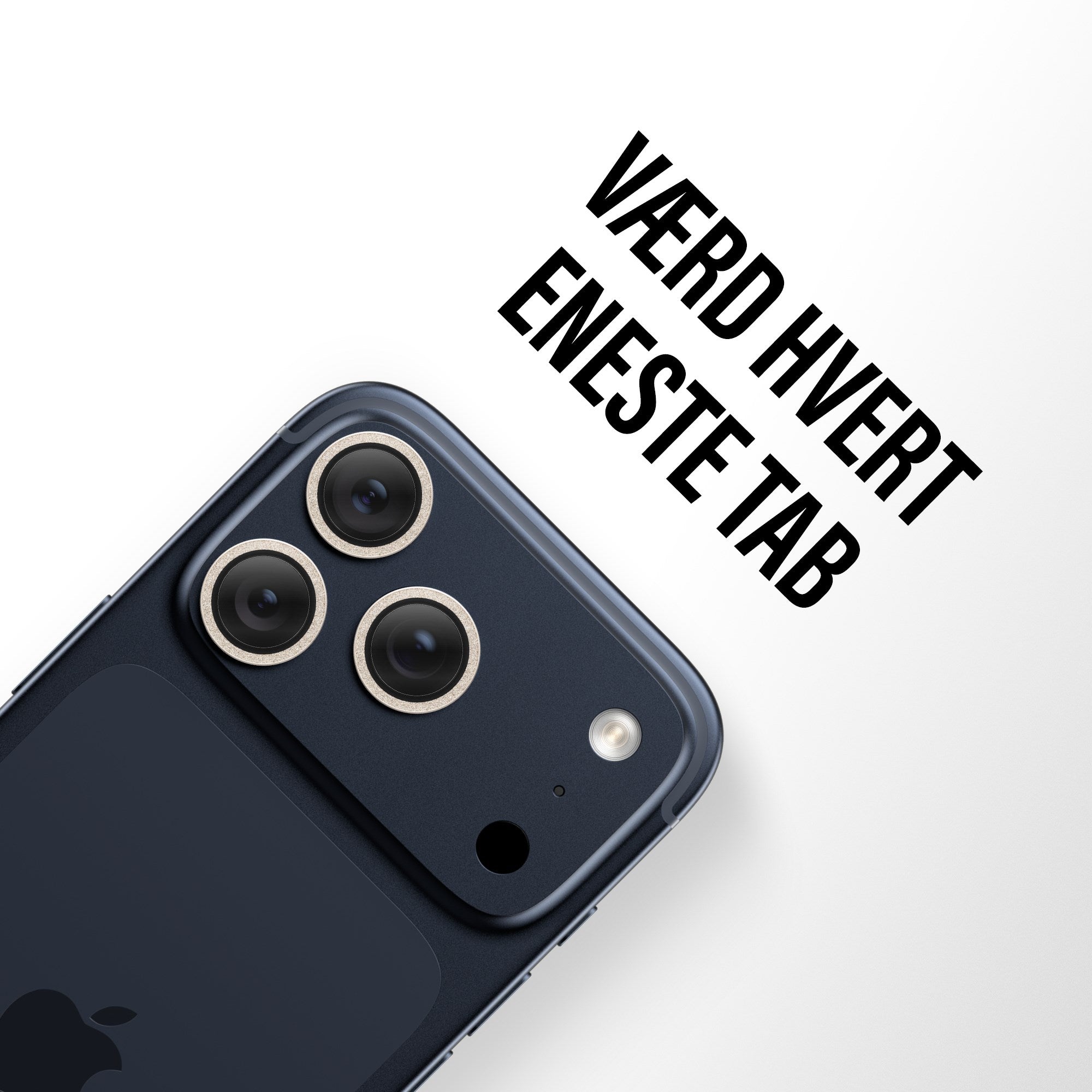 PanzerGlass® Hoops® Kameralinsebeskytter Glitter Guld iPhone 17 Pro | iPhone 17 Pro Max | iPhone 16 Pro | 16 Pro Max